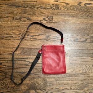 Small Vintage Red Leather Coach Bag